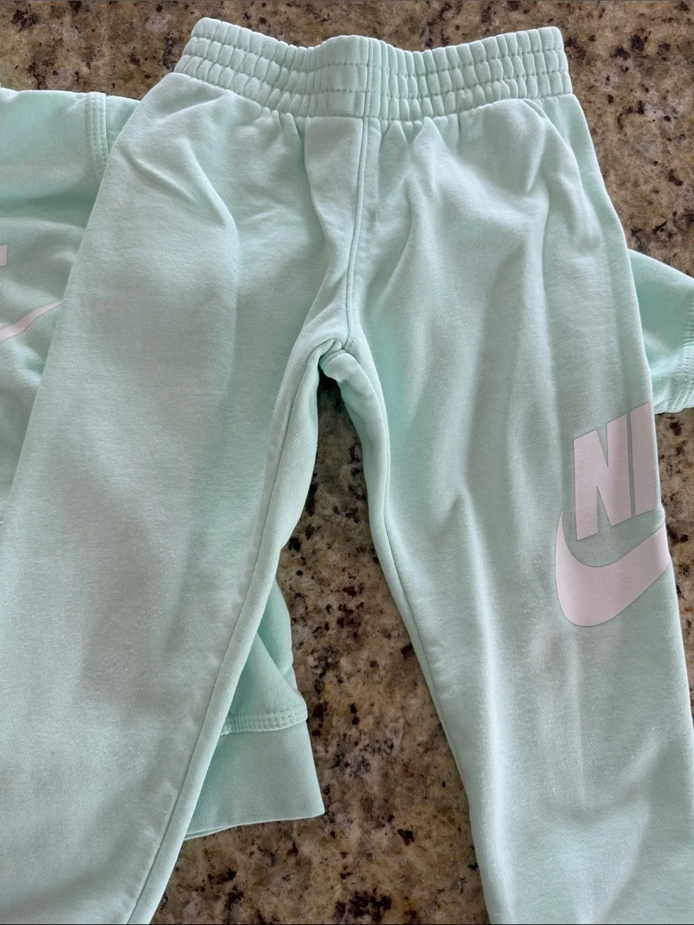 Nike Kids Mint Green Hoodie & Joggers Set - White Logo - Picture 6 of 9